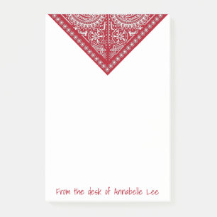 Red Bandana Post-it Notes Block