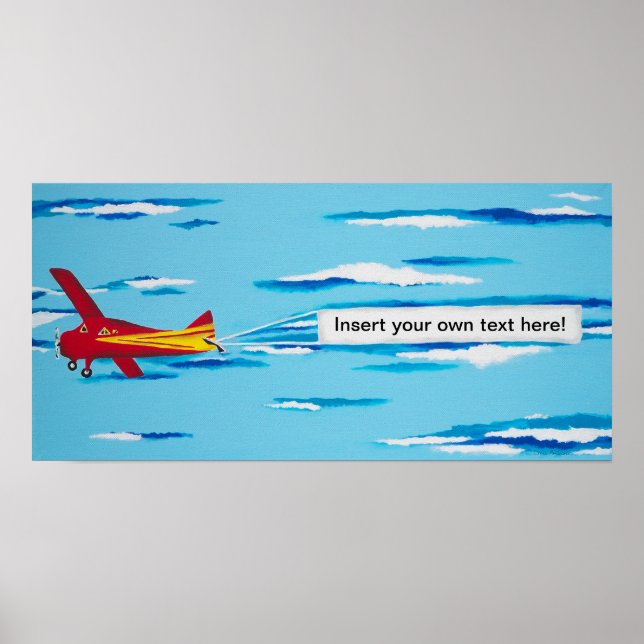 Red Banner Flygplan Poster (Framsidan)