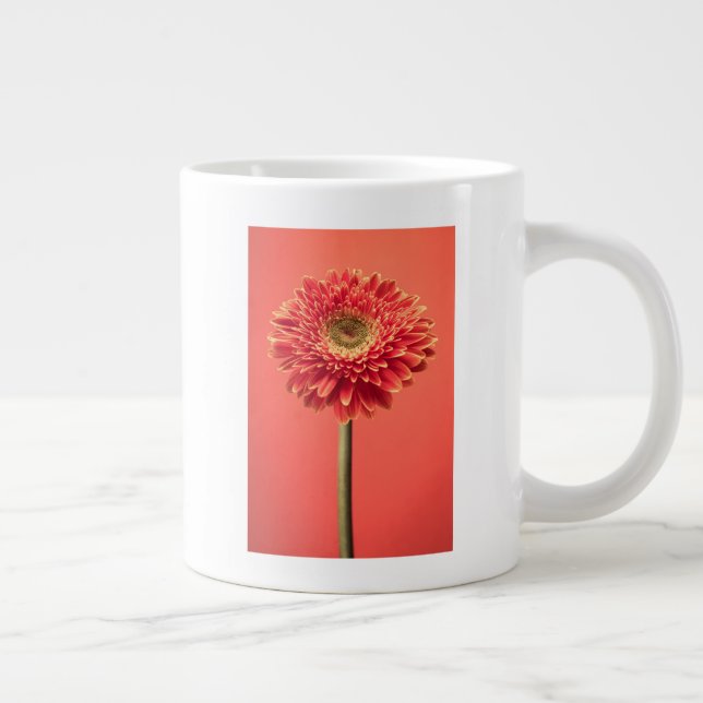 Red Barberton Gerbera Daisy Flower Jumbo Mugg (Höger)