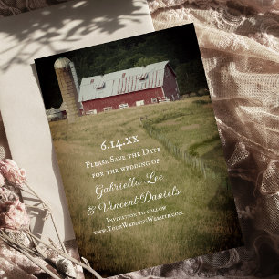 Red Barn and Silo Land Farm Spara datum Datumet