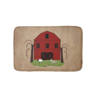 Red Barn Bath Mat