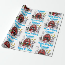 Red Barn Cute Boskap Birthday Gift Presentpapper