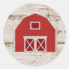 Red Barn Farm Baby Sticker Runt Klistermärke