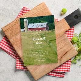 Red Barn Farm to Bord Restaurant Grand Open Inbjudningar