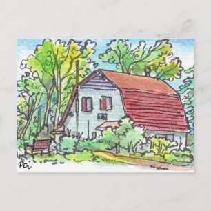 Red Barn House Vykort
