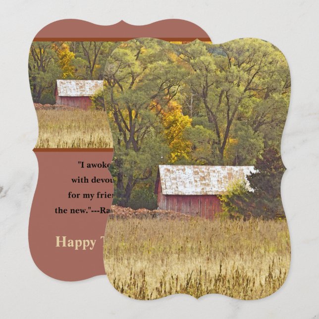 RED BARN I FÄLT/HAPPY THANKSGIVING (Fram/baksida)