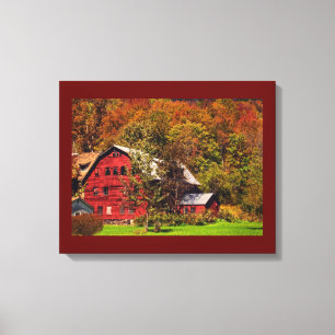 Red Barn i Kanvastrycket Höst Canvastryck