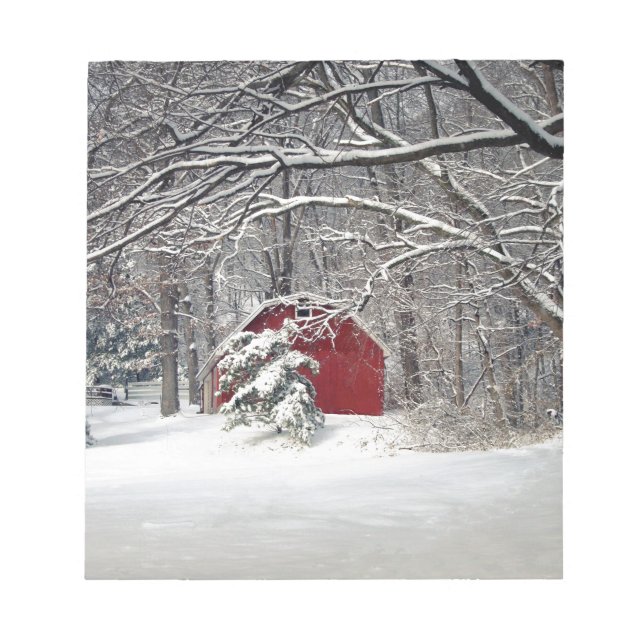 Red Barn i Snö 2011 Anteckningsblock (Framsida)