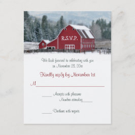 Red Barn in Winter Wedding OSA kort