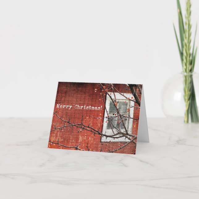 Red Barn-jul Kort (Framsida)