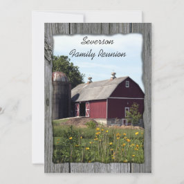 Red Barn Land Family Reunion-inbjudan Inbjudningar