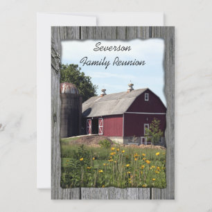 Red Barn Land Family Reunion-inbjudan Inbjudningar