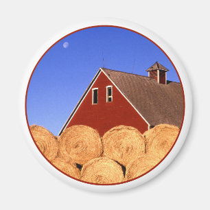 Red Barn Måne Magnet