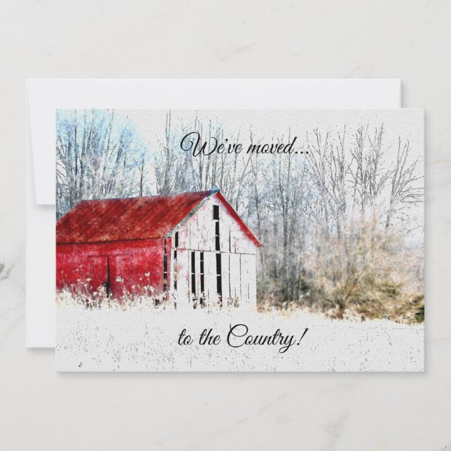 Red Barn Ny adress Meddelande (Framsida)