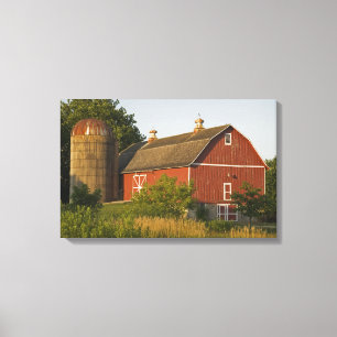 Red Barn och Silo Canvastryck