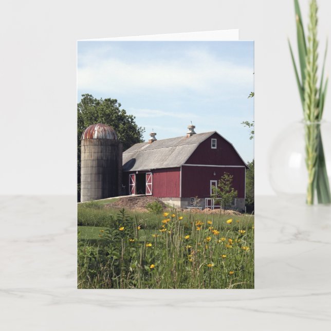 Red Barn och Silo Kort (Framsida)
