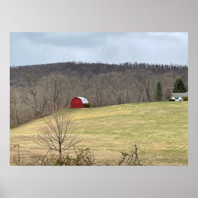 Red Barn on Backe Poster (Framsidan)