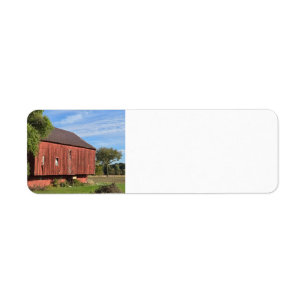 Red Barn Returadress Etikett