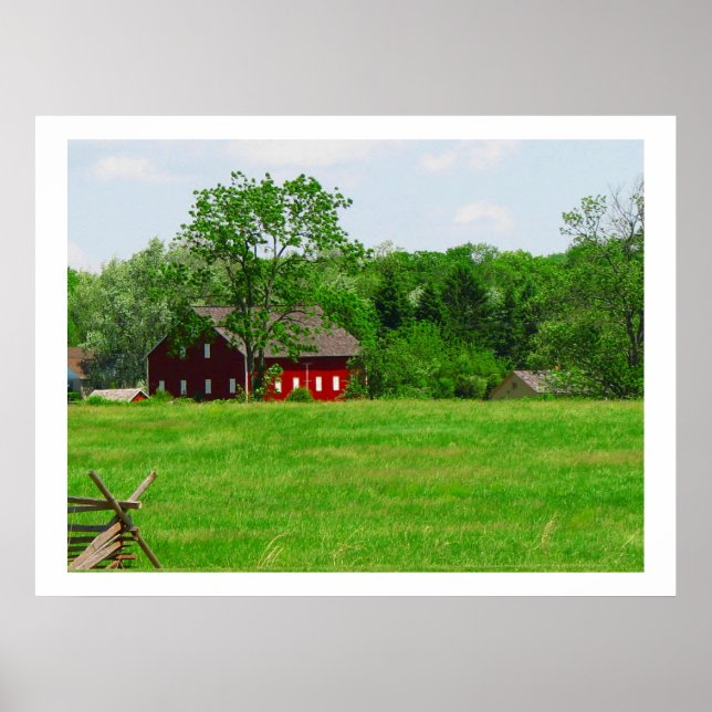 Red Barn Scenia Photograph Poster (Framsidan)