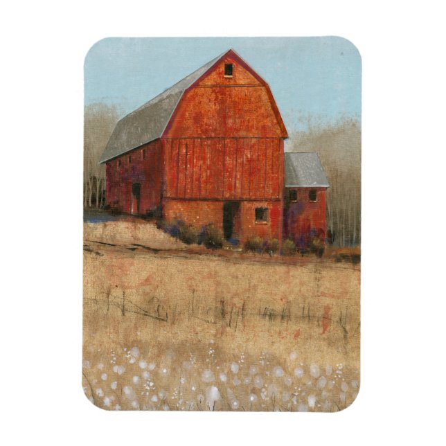 Red Barn View Magnet (Vertikal)