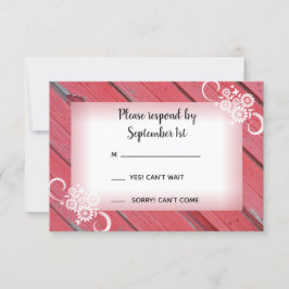 Red Barn Wood and Flowers Landsbyggsbröllop OSA Kort