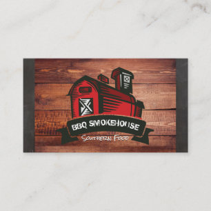 Red Barn Wood Chalk Background Visitkort
