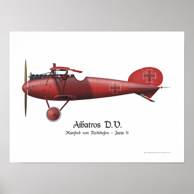 Red Baron Manfred von Richthofen German Flies Ace Poster (Framsidan)