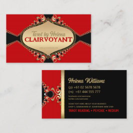 Red Baroque Elegante Tarot-Affärskort Visitkort