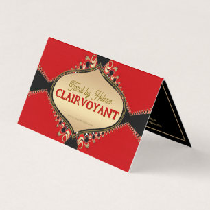 Red Baroque Elegante Tarot-Affärskort Visitkort