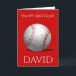Red Baseball Birthday Kids Iports Kort<br><div class="desc">Red Baseball Birthday Card</div>