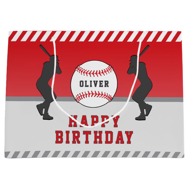 Red Baseball Boll Player Namn Birthday (Framsidan)