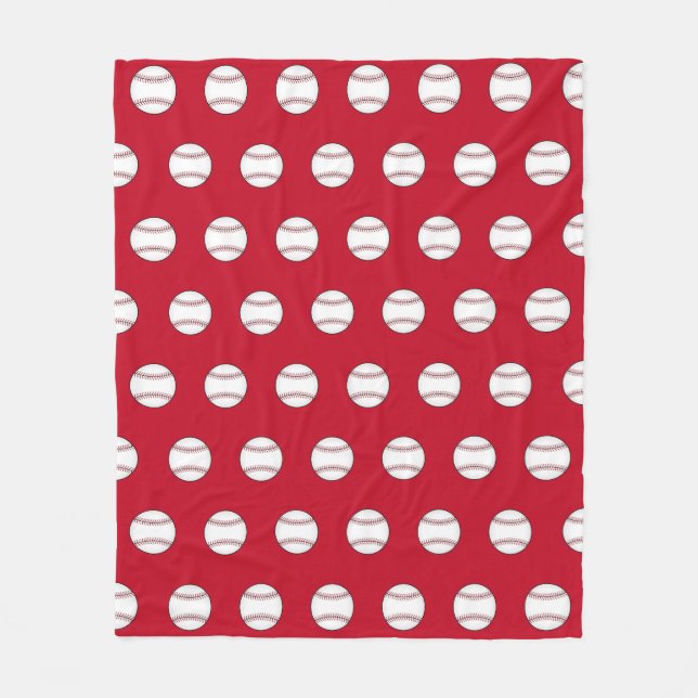 Red Baseball Fleece Blanket (Framsidan)