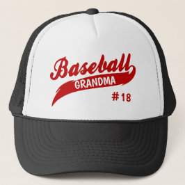 Red Baseball GRANDPARENT Keps