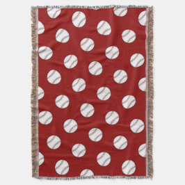Red Baseball Throw Blanket Filt