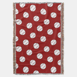 Red Baseball Throw Blanket Filt