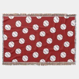 Red Baseball Throw Blanket Filt