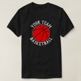 Red Basketball Team, Player Namn och Jersey Number T Shirt