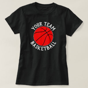 Red Basketball Team, Player Namn och Jersey-nummer T Shirt
