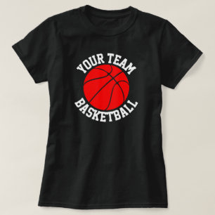 Red Basketball Team, Player och Jersey Number Tshi T Shirt