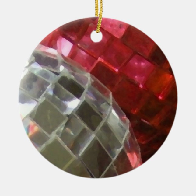 Red Baubles detaljprydnadsföremål Julgransprydnad Keramik (Framsidan)