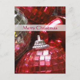 Red Baubles 'God jul apparporträtt Helg Vykort