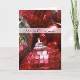 Red Baubles 'God jul betalkort porträtt Helgkort