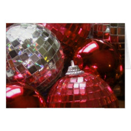 Red Baubles hälsning-kort Hälsningskort