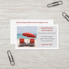 Red Beach-professurer för vitresor i Agent Visitkort