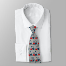 Red Beakers Chemistry Design Necktie Slips