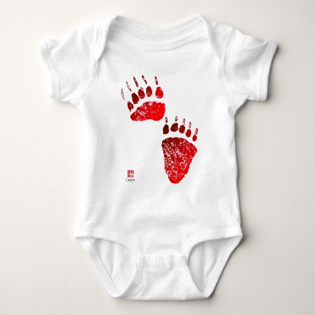 Red Bear Tassar (Front & Back) - Långärmad Tee (Framsida)