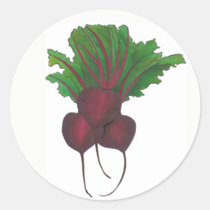 Red Beet Bunch Vegetable Vegetarian  Food Runt Klistermärke