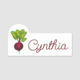 Red Beet Root Vegetable Garden Veggies Namnbricka