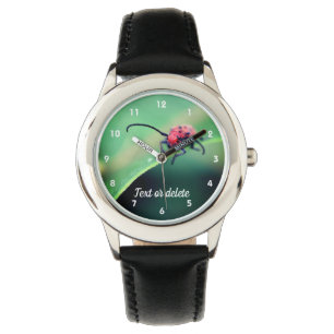 Red Beetle Insekt Close Up Personlig  Armbandsur