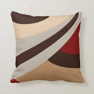 Red, Beige, bruna Modern Design Kudde